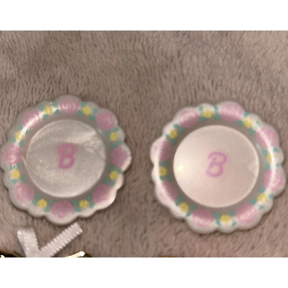 Vintage 1990s Barbie Mattel Wedding Plates Cups Serving‎ Spatula And Forks